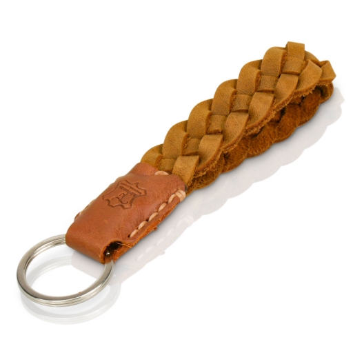 Braun KOH Tao Schlüsselanhänger aus Echt-Leder in Fair-Trade Handarbeit hergestellt Schlüsselband/Lanyard Unisex für Damen & Herren 