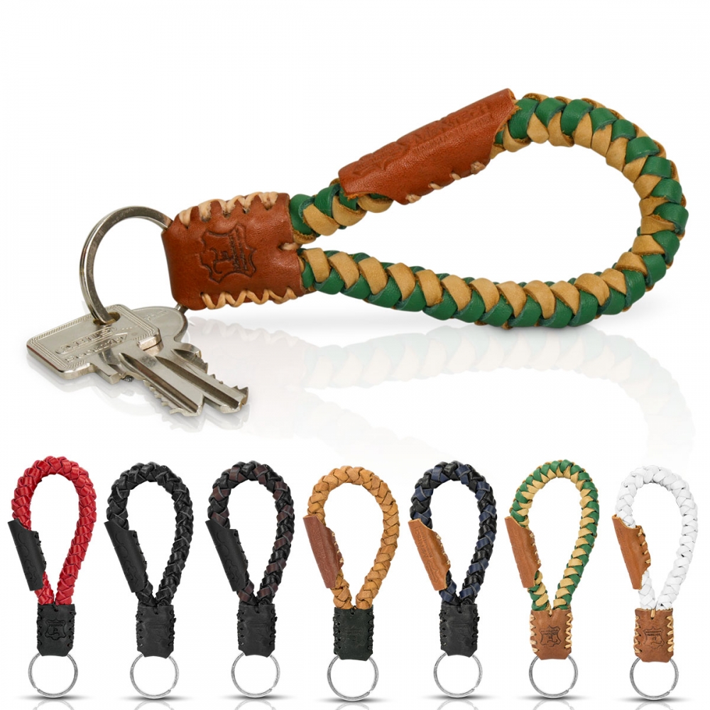 nachhaltige Handarbeit inkl in verschiedenen Farben und Prägungen Tumatsch Schlüsselanhänger Samui aus Echt-Leder Fair-Trade Geschenk-Box